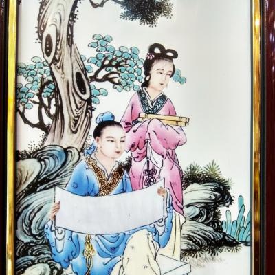 Tranh Sứ Cầm Kỳ Thi Họa